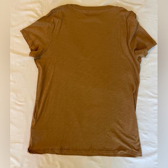 NWT Madewell V neck light brown tee shirt size S - Picture 3 of 4